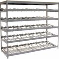 Global Industrial Carton Flow Shelving Single Depth 3 LEVEL 96Win x 36inD x 84inH 184054
